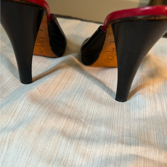 Vintage black small platform mules - Picture 4 of 5